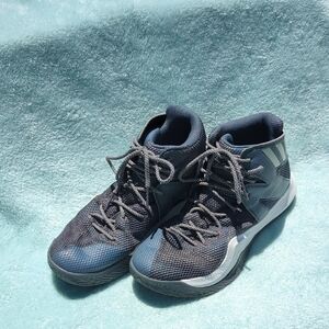 Adidas Crazy Bounce Grey White  Netted High Top Tennis Shoes Men's Size 9.5